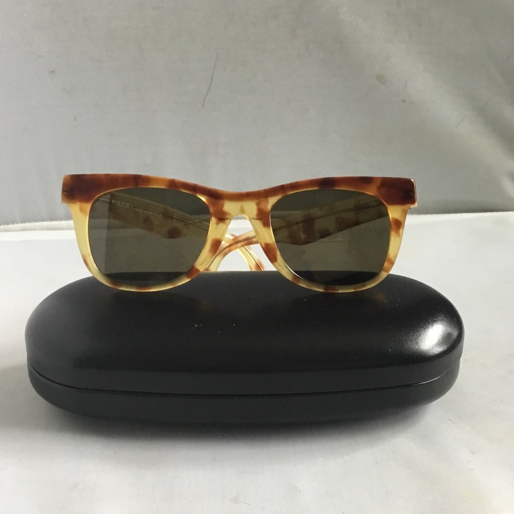 Police Tortoiseshell Brown and Amber Sunglasses